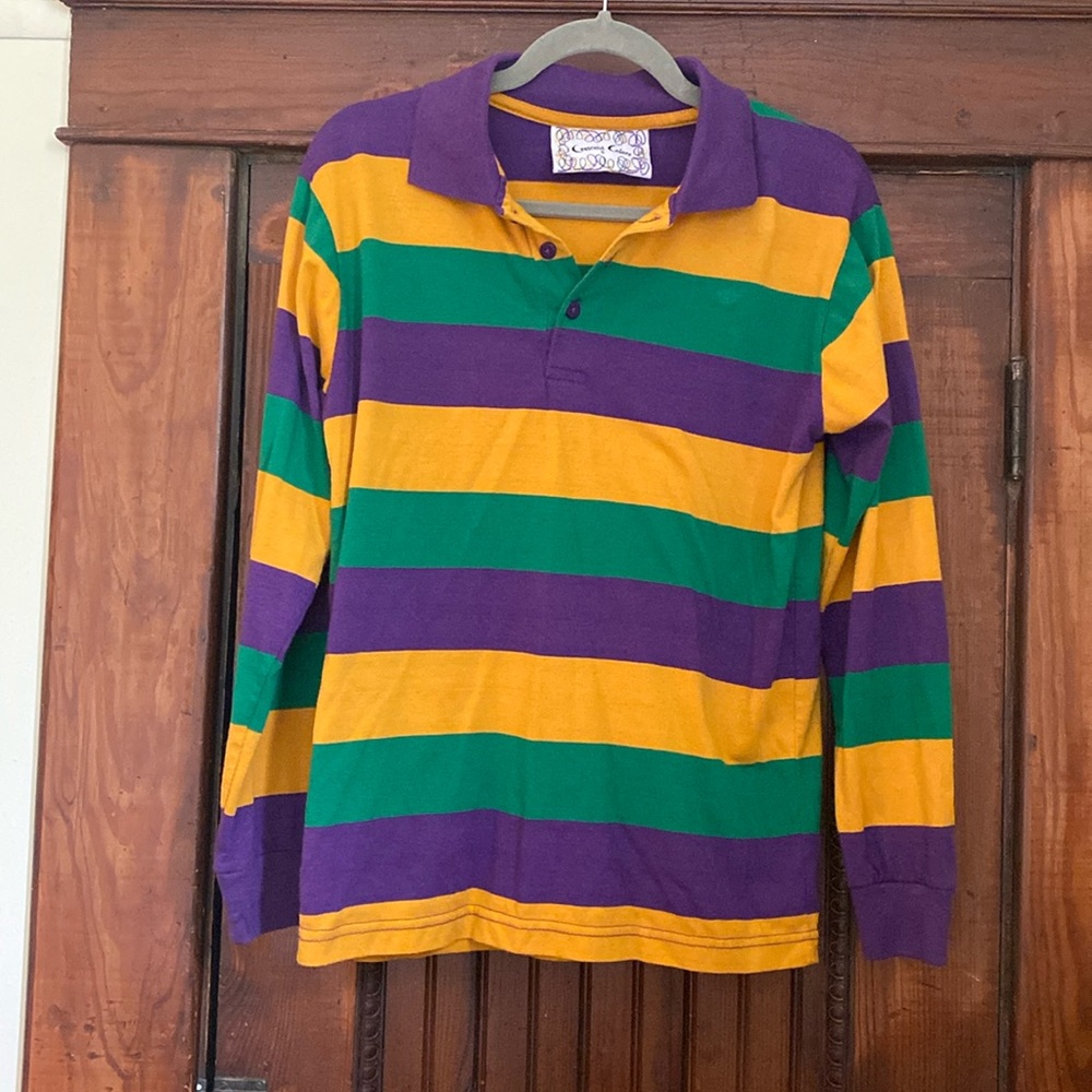 Mardi Gras shirt by Crescent colors size small